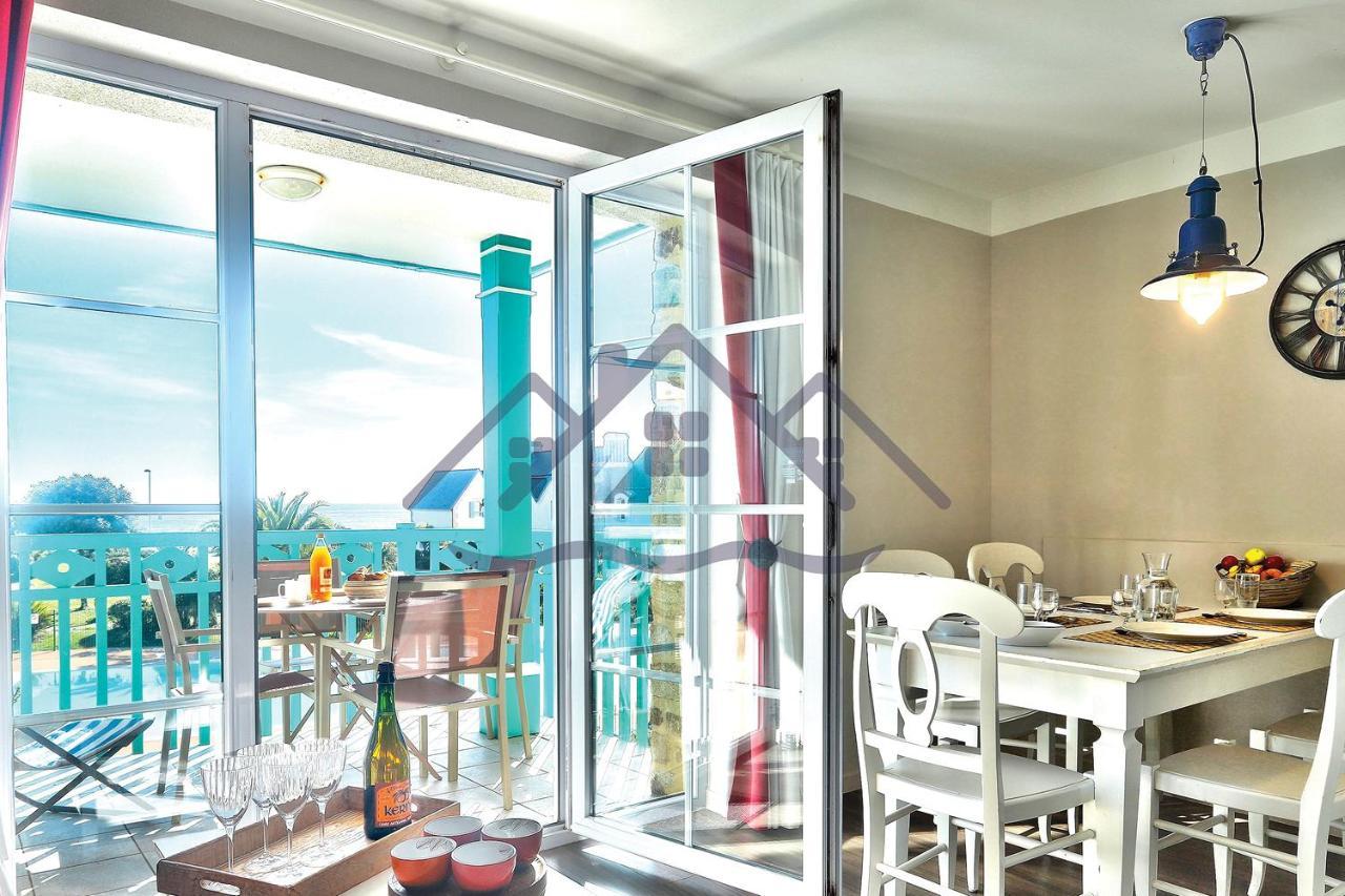 Au Guilvinec Seaside Retreat: Oceanview Comfort with Pool and Garden Exterior photo